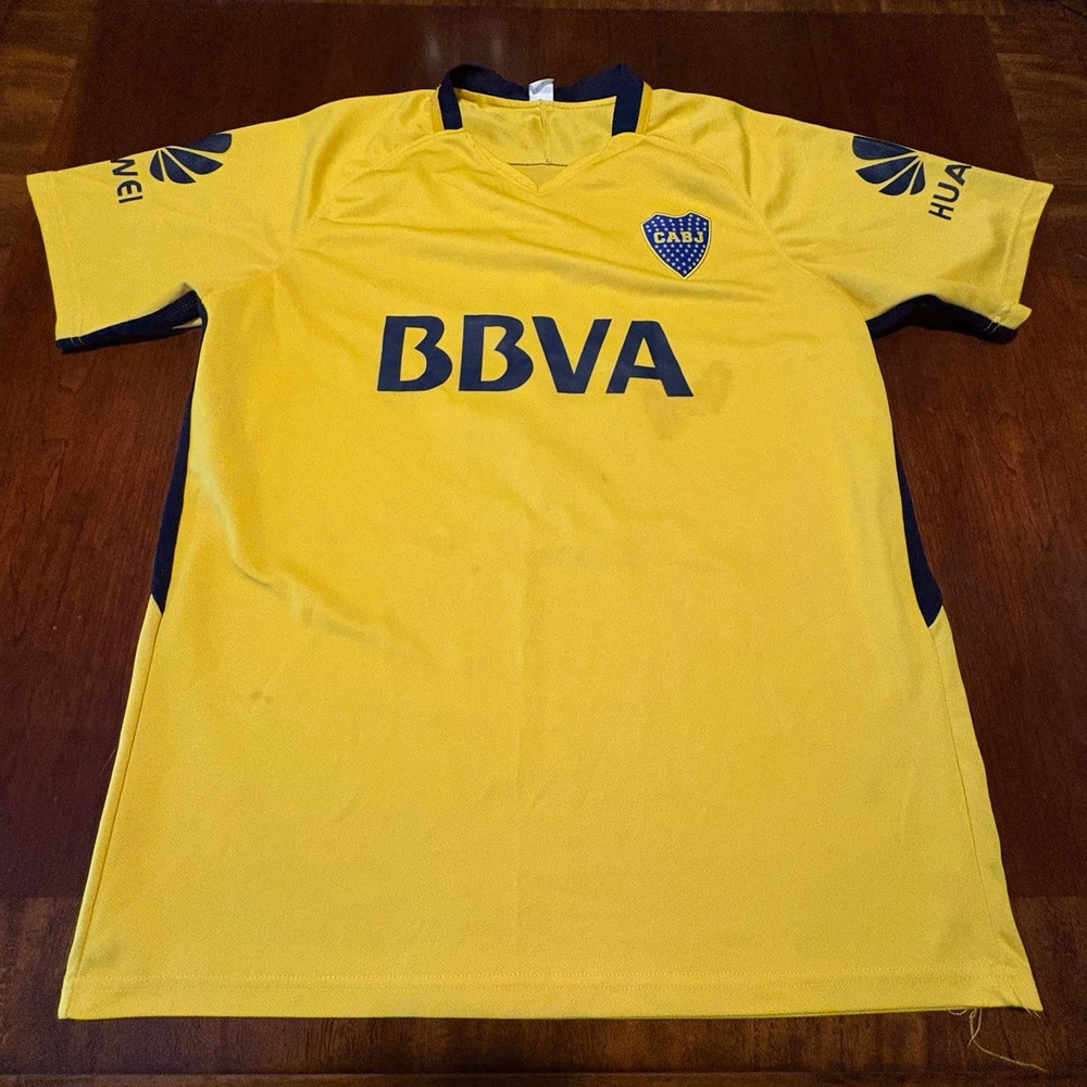 Rare 2018/19 Boca Juniors #9 Benedetto BBVA Huawei Yellow Soccer Jersey Men's L‎